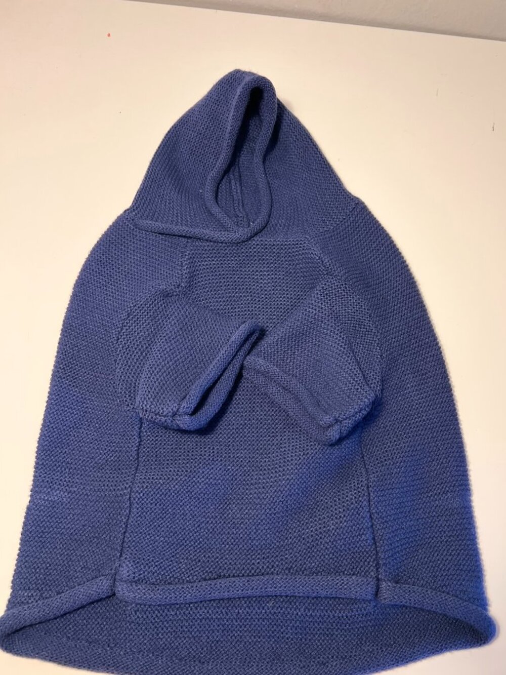NWOT - XL Dog Waffle Knit Hoodie - Blue